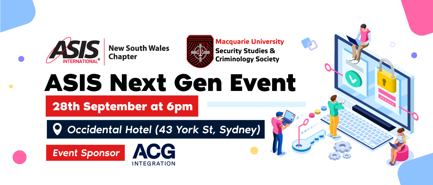 ASIS NSW Next Gen Event on 28 Sep!